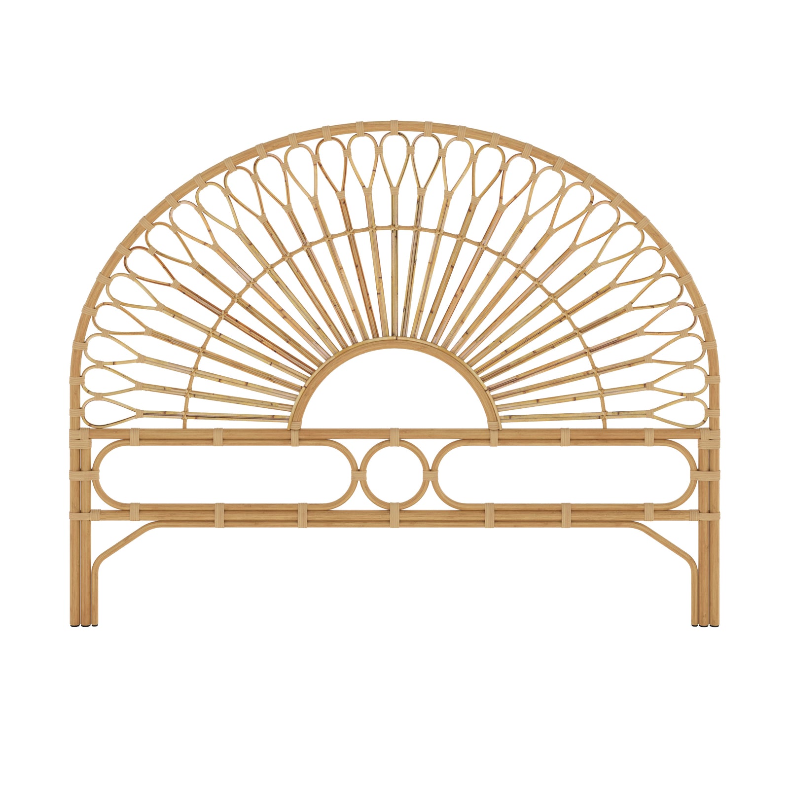 tete de lit 180 cm en rotin bahia bois fond blanc