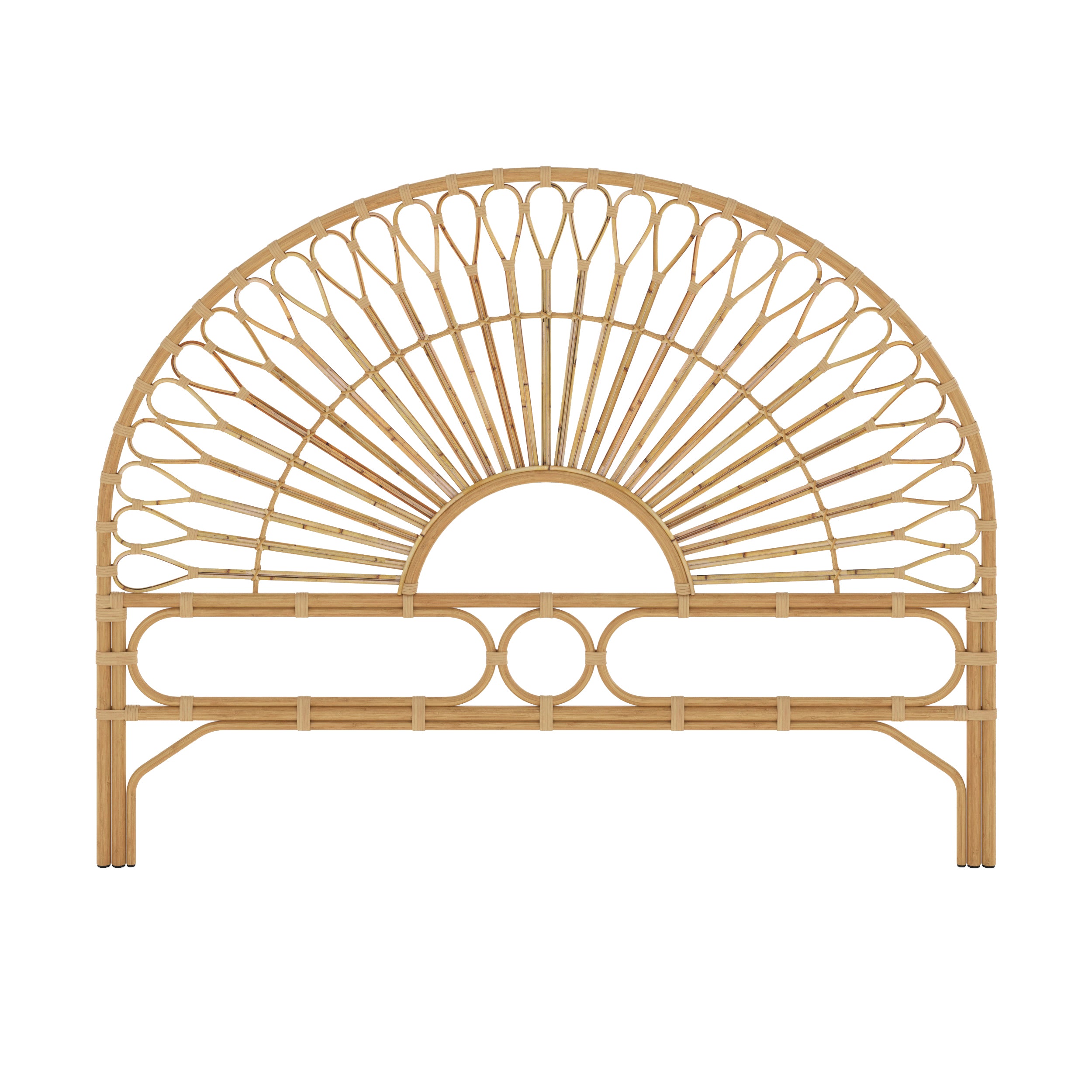 tete de lit 180 cm en rotin bahia bois fond blanc