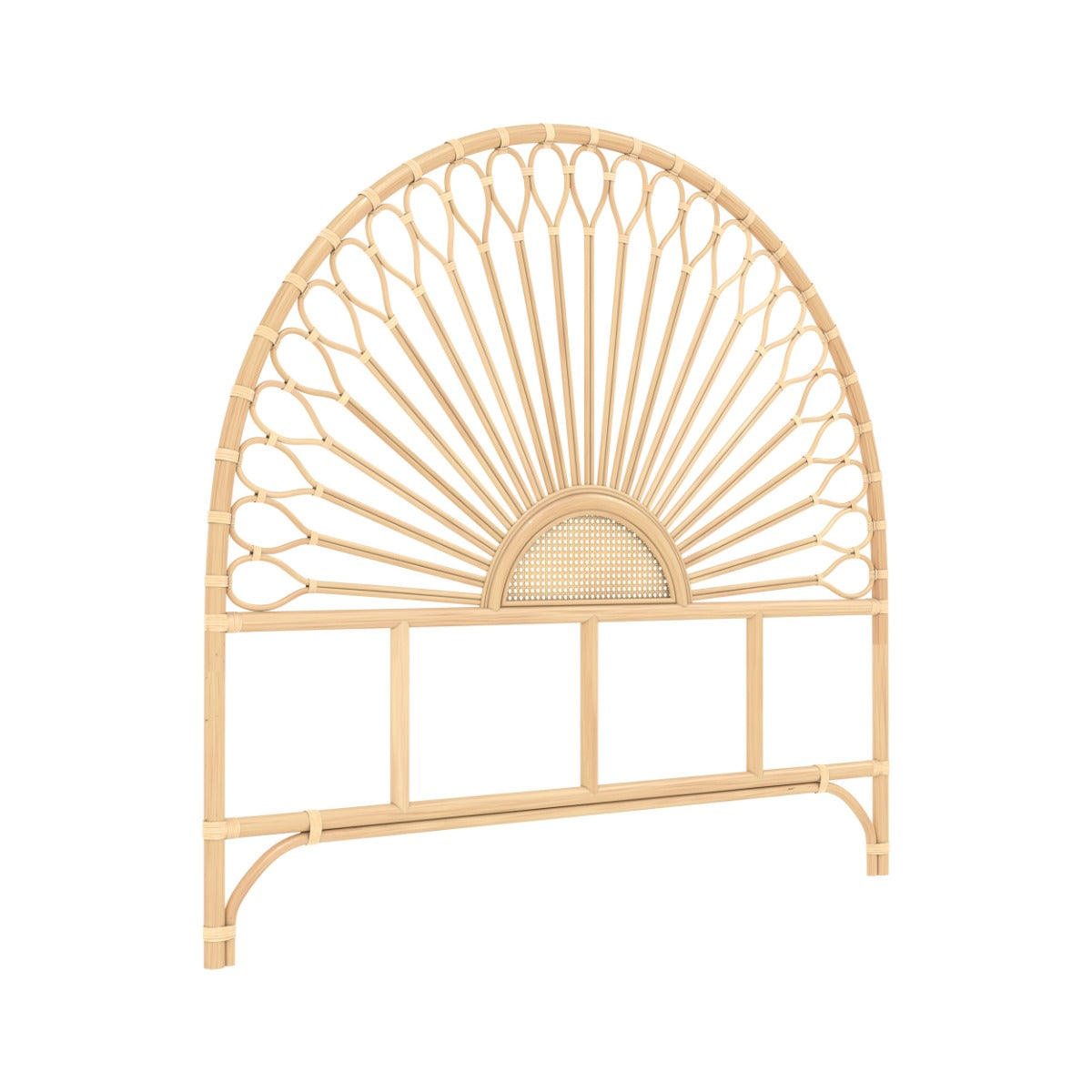 tete de lit alan en rotin naturel 140 cm