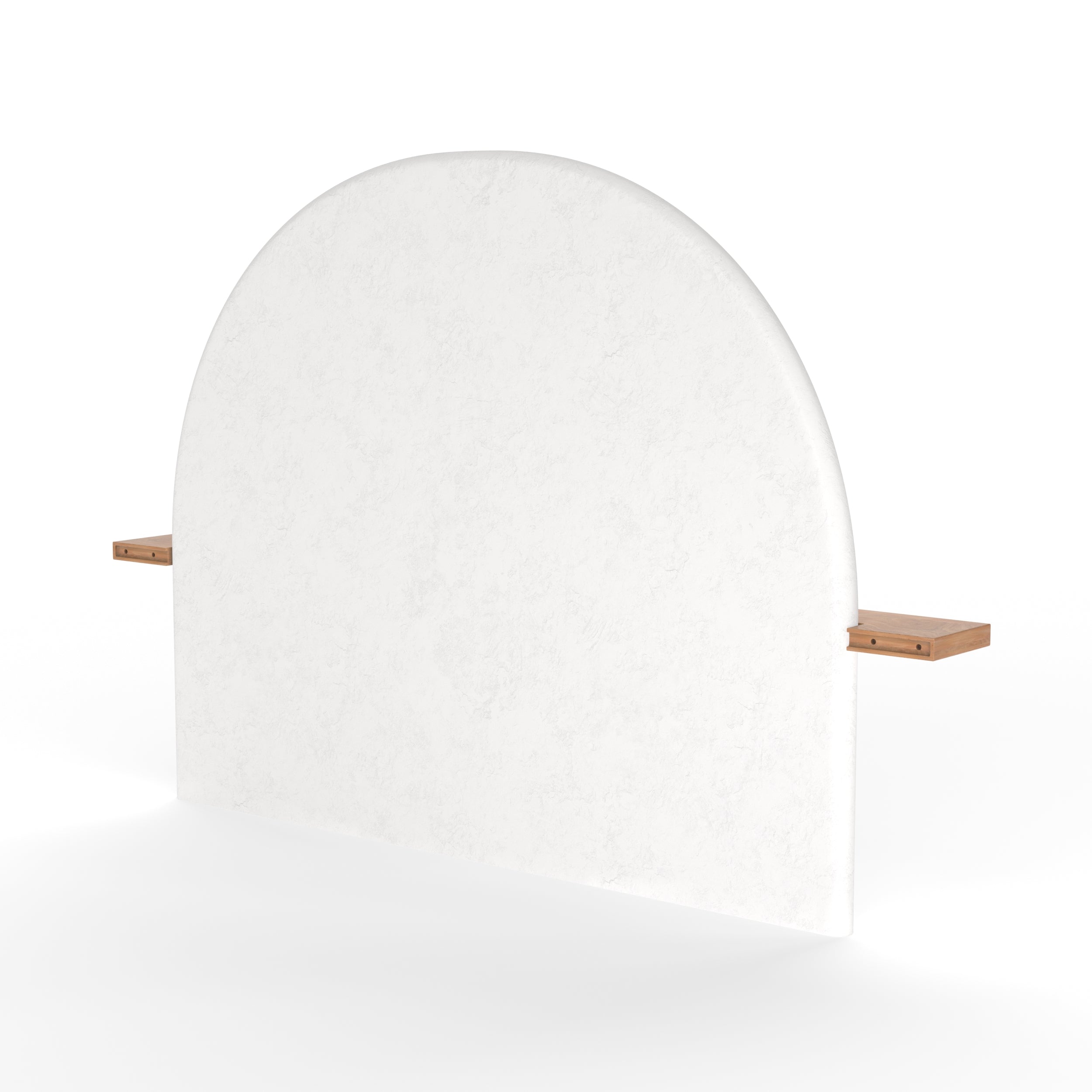 Tête de lit Fira en plâtre blanc cassé et bois d'acacia