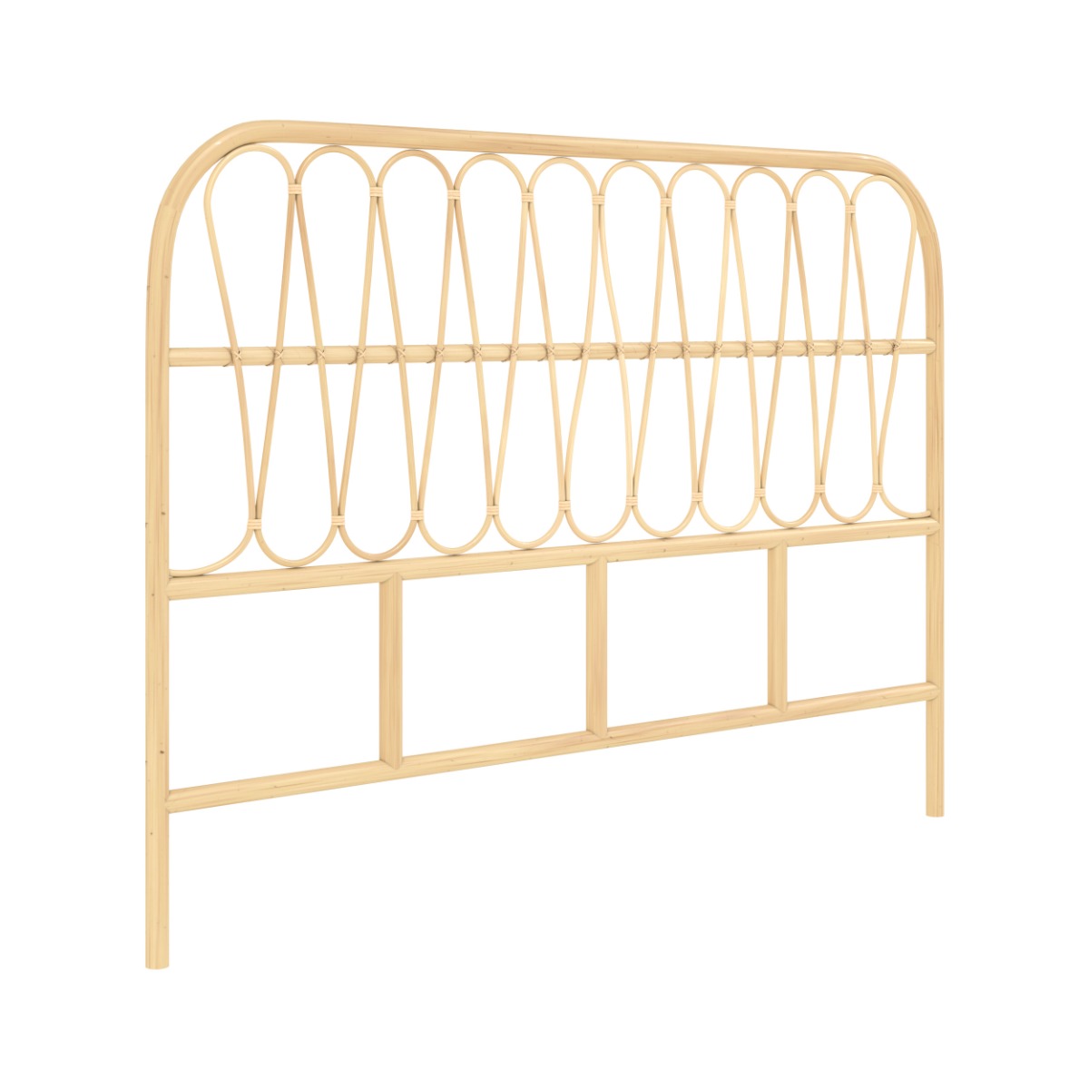 tete de lit elior 140 cm en rotin naturel