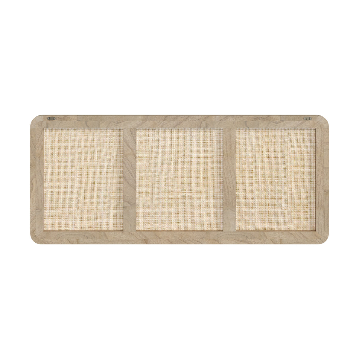 tete de lit en bois et cannage
