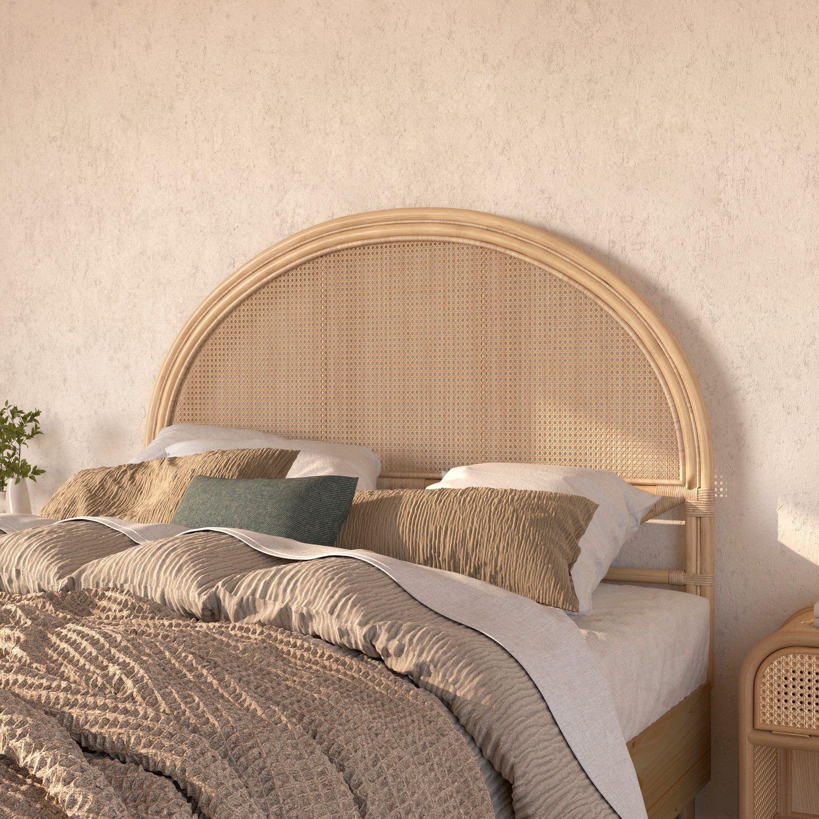 tete de lit en rotin 140 cm madya