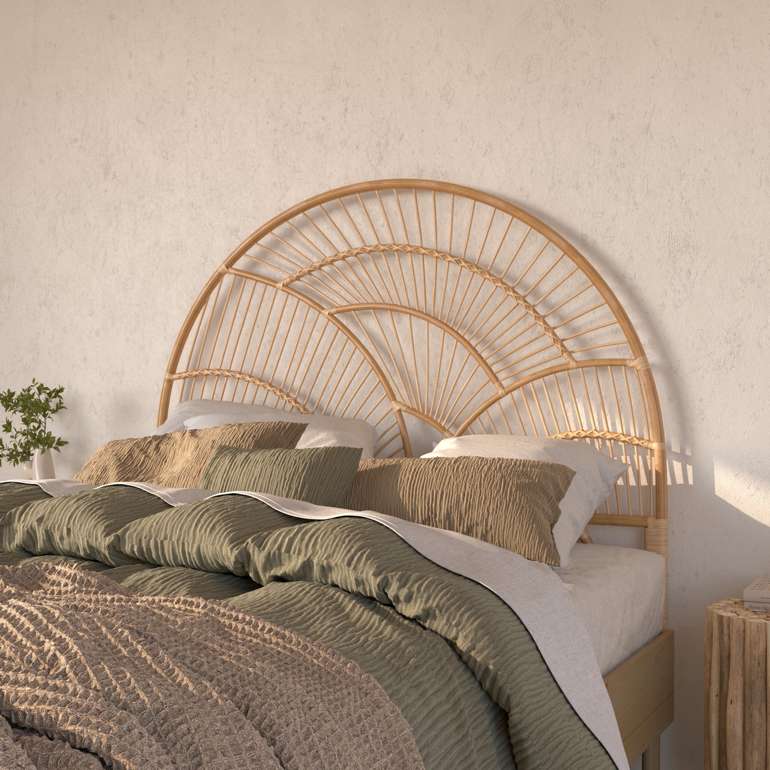 tete de lit en rotin 140 cm selene