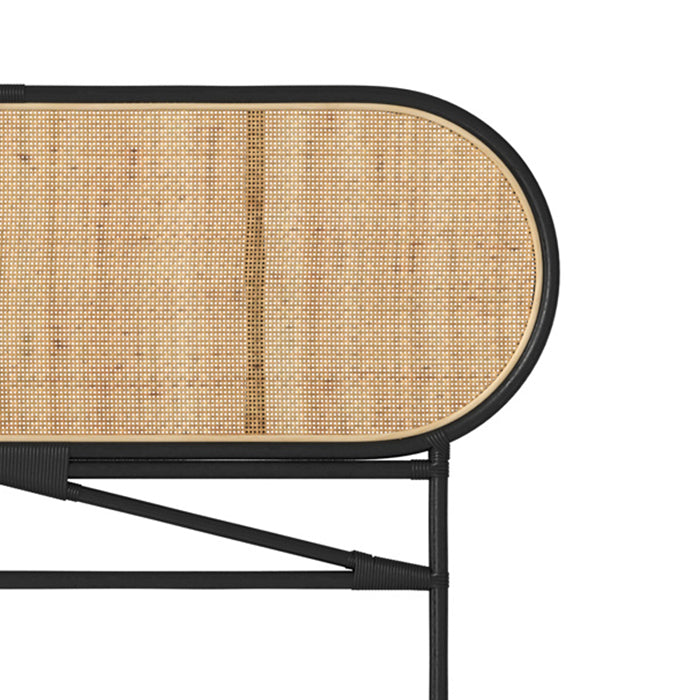 tete de lit en rotin et noir navahino