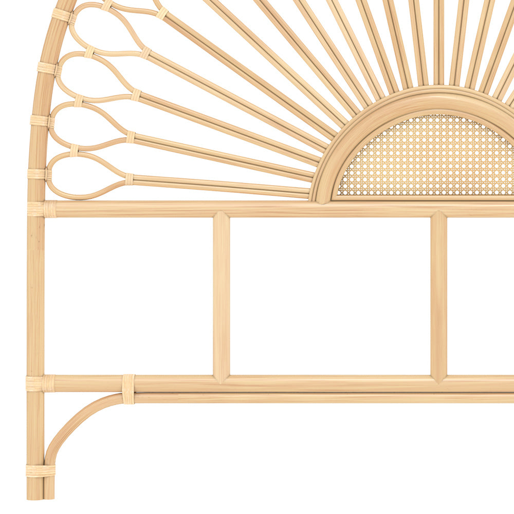 tete de lit en rotin naturel alan 140 cm