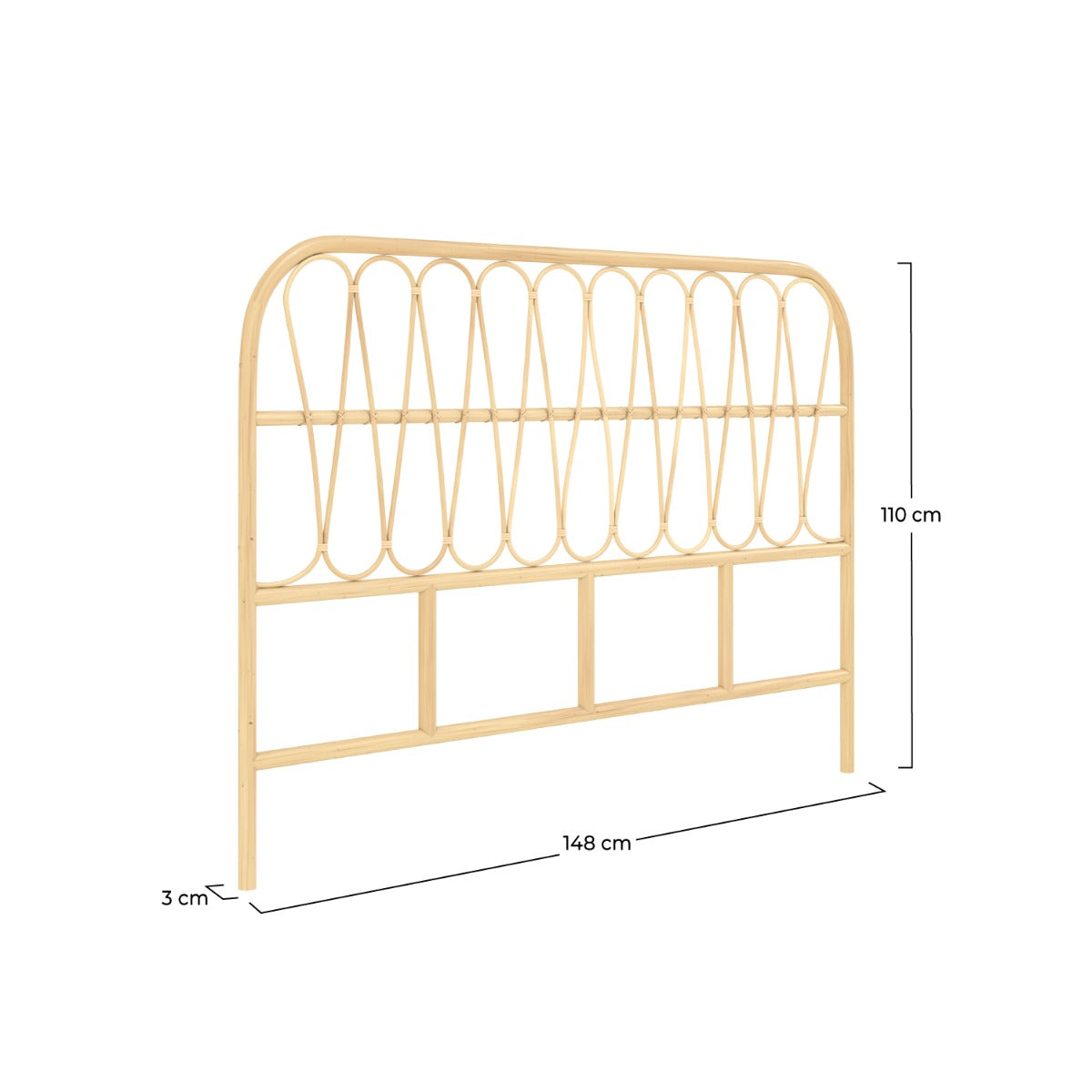 tete de lit en rotin naturel elior