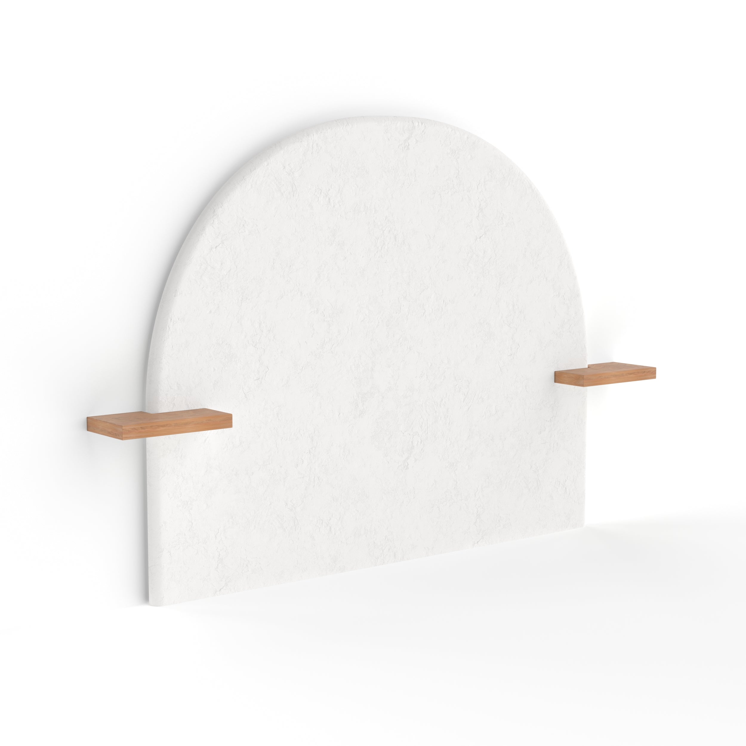 Tête de lit Fira en plâtre blanc cassé et bois d'acacia