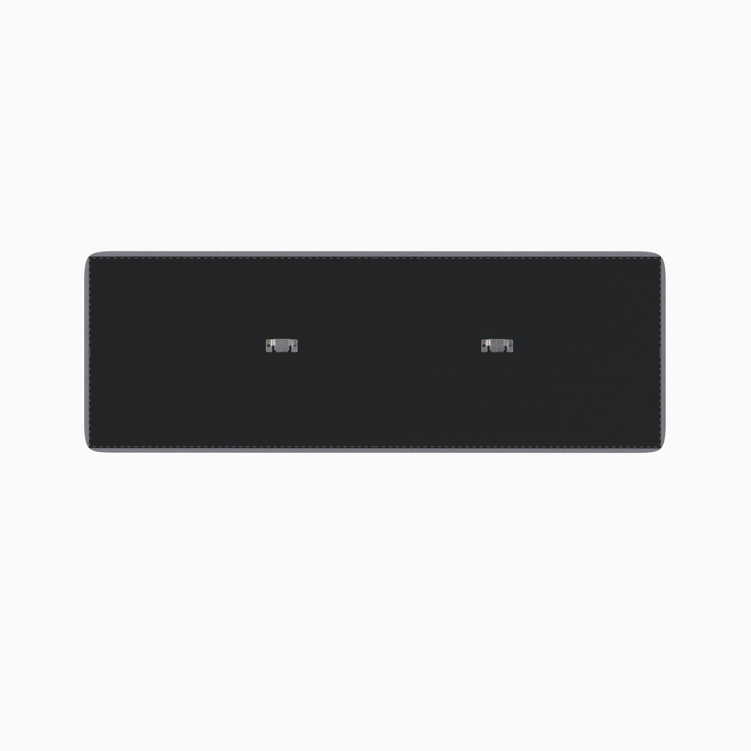 tete de lit grise rectangulaire 160 cm tissu katia duo matiere