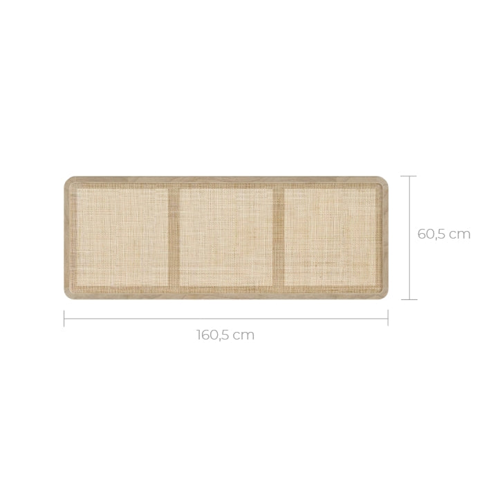 tete de lit khao en bois tresse