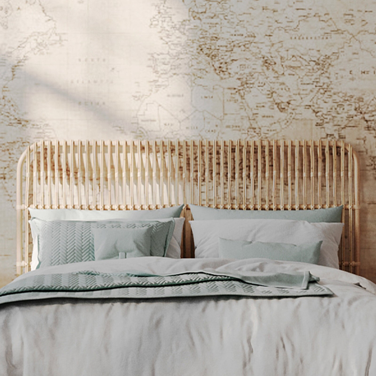 tete de lit rdv deco rotin rectangle