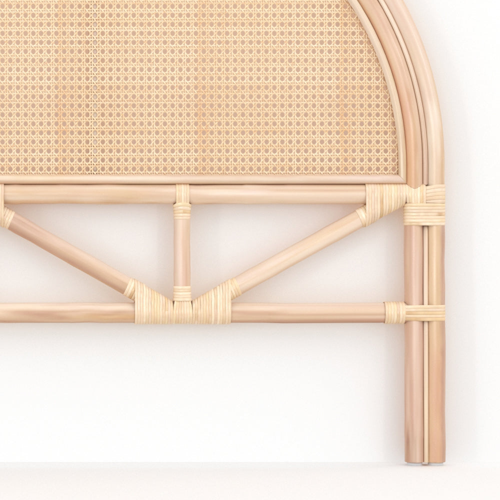 tete lit 140cm boheme rotin cannage madya chambre