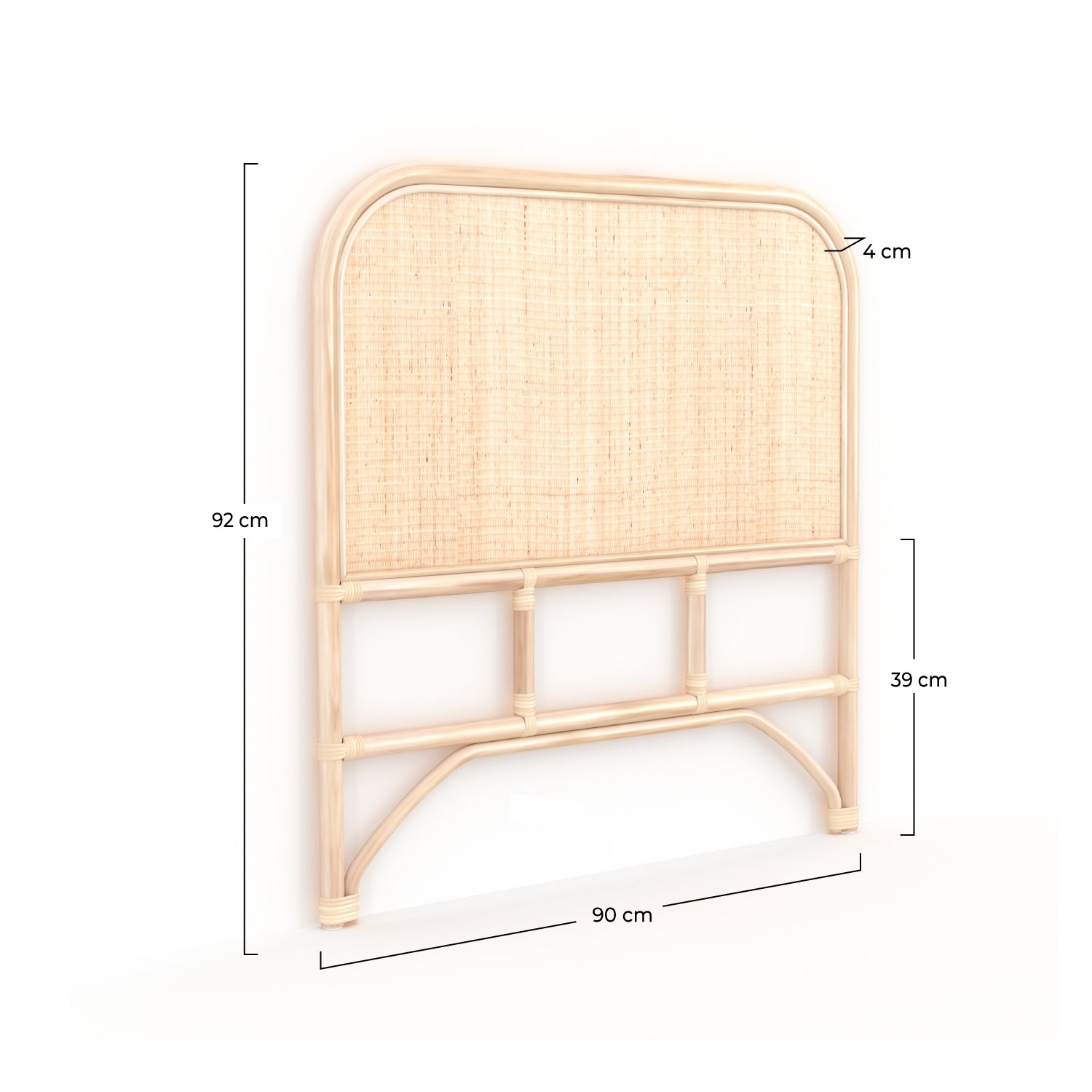tete lit rotin grace 90cm rdv deco