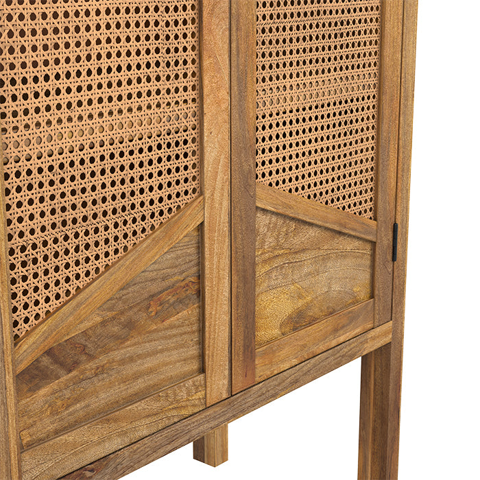 tiki armoire en cannage