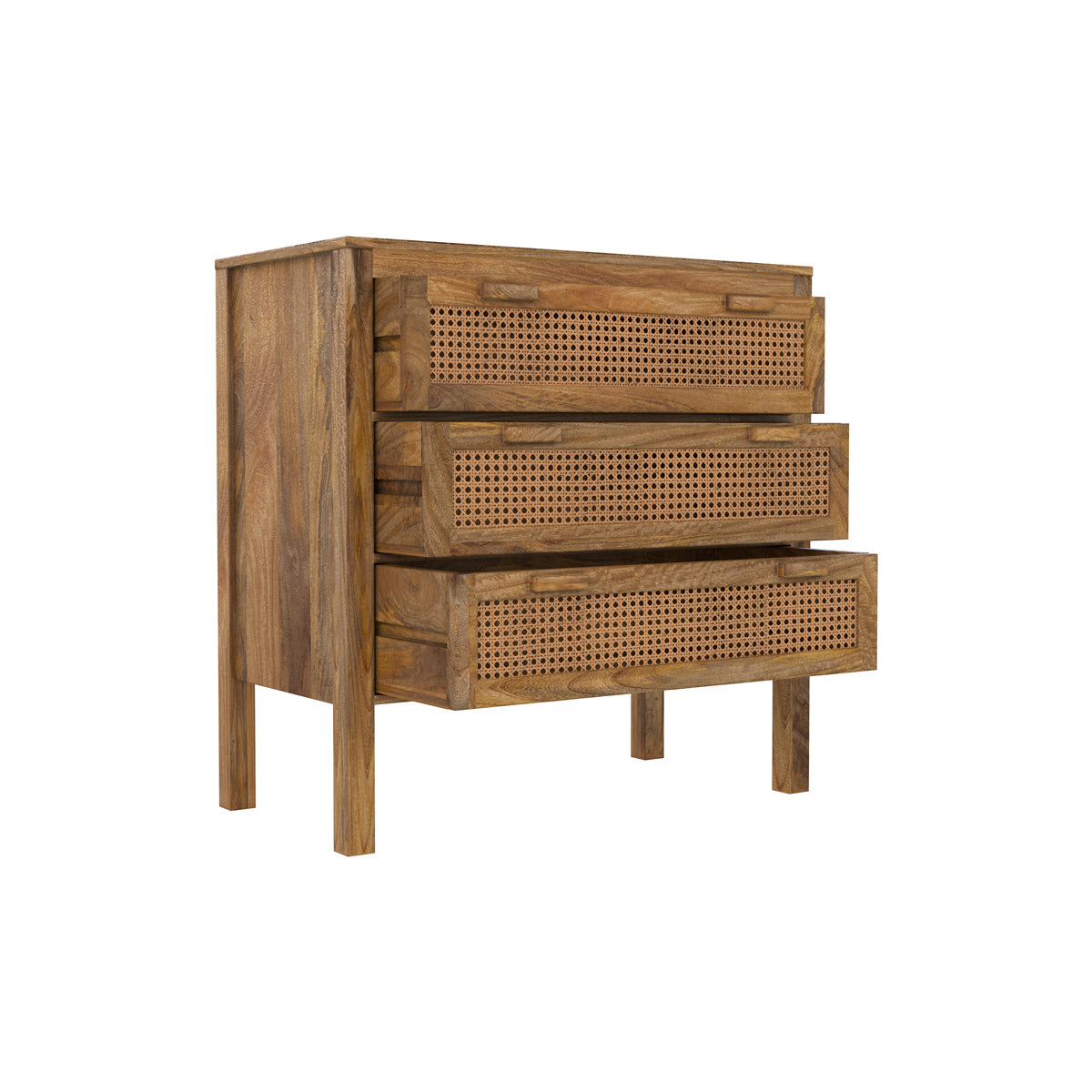 tiki commode en rotin