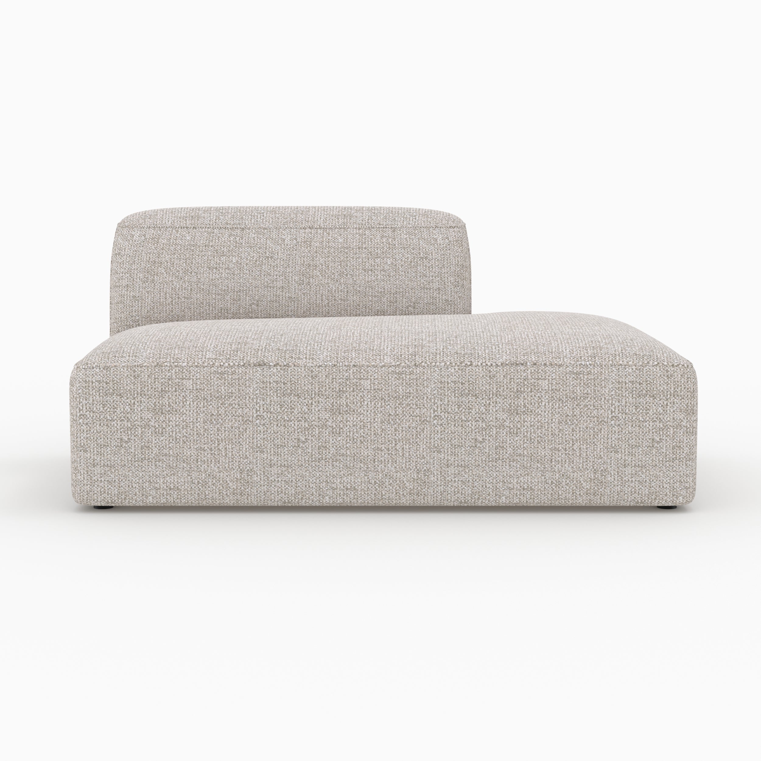 Méridienne con schienale a sinistra Hestia per divano modulare in tessuto beige