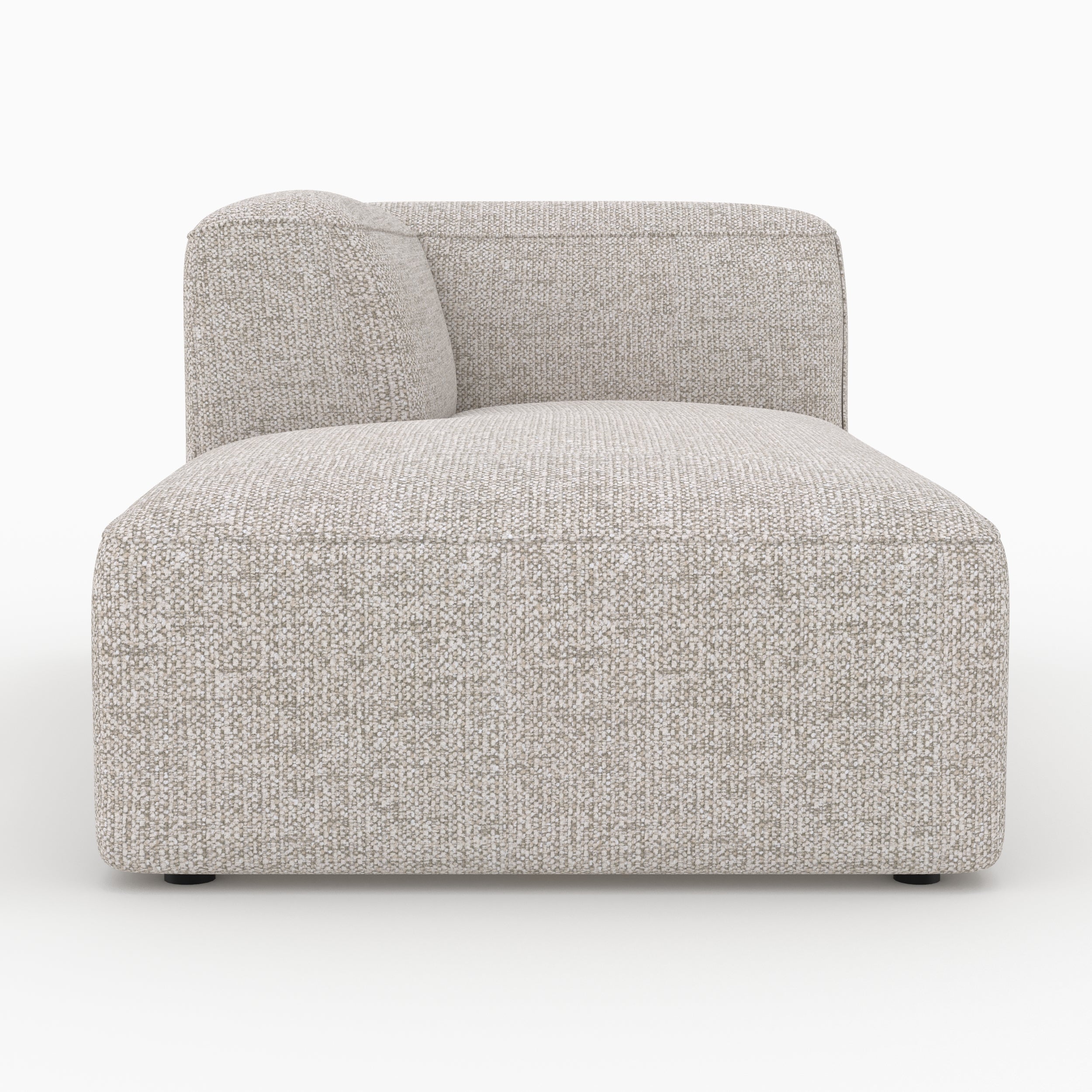 Méridienne d'angolo sinistra Hestia per divano modulare in tessuto beige