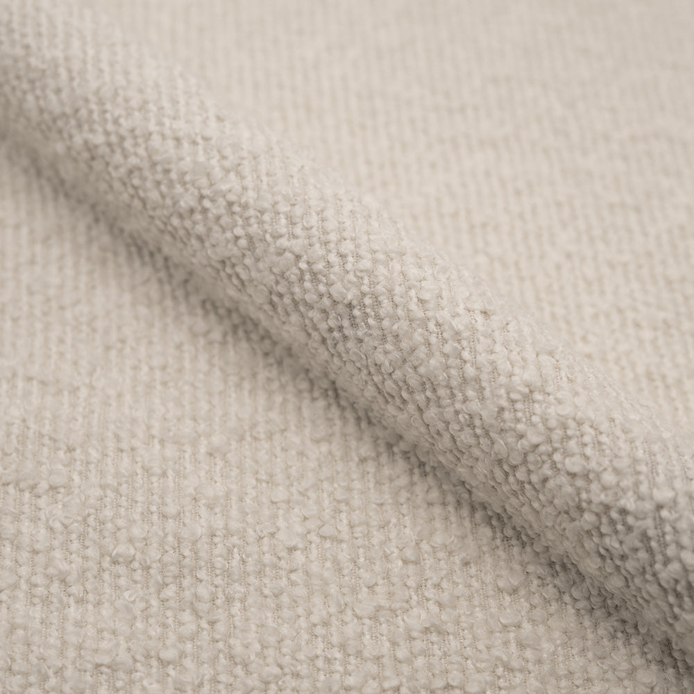 Chaise Swan en tissu bouclé beige (lot de 2)