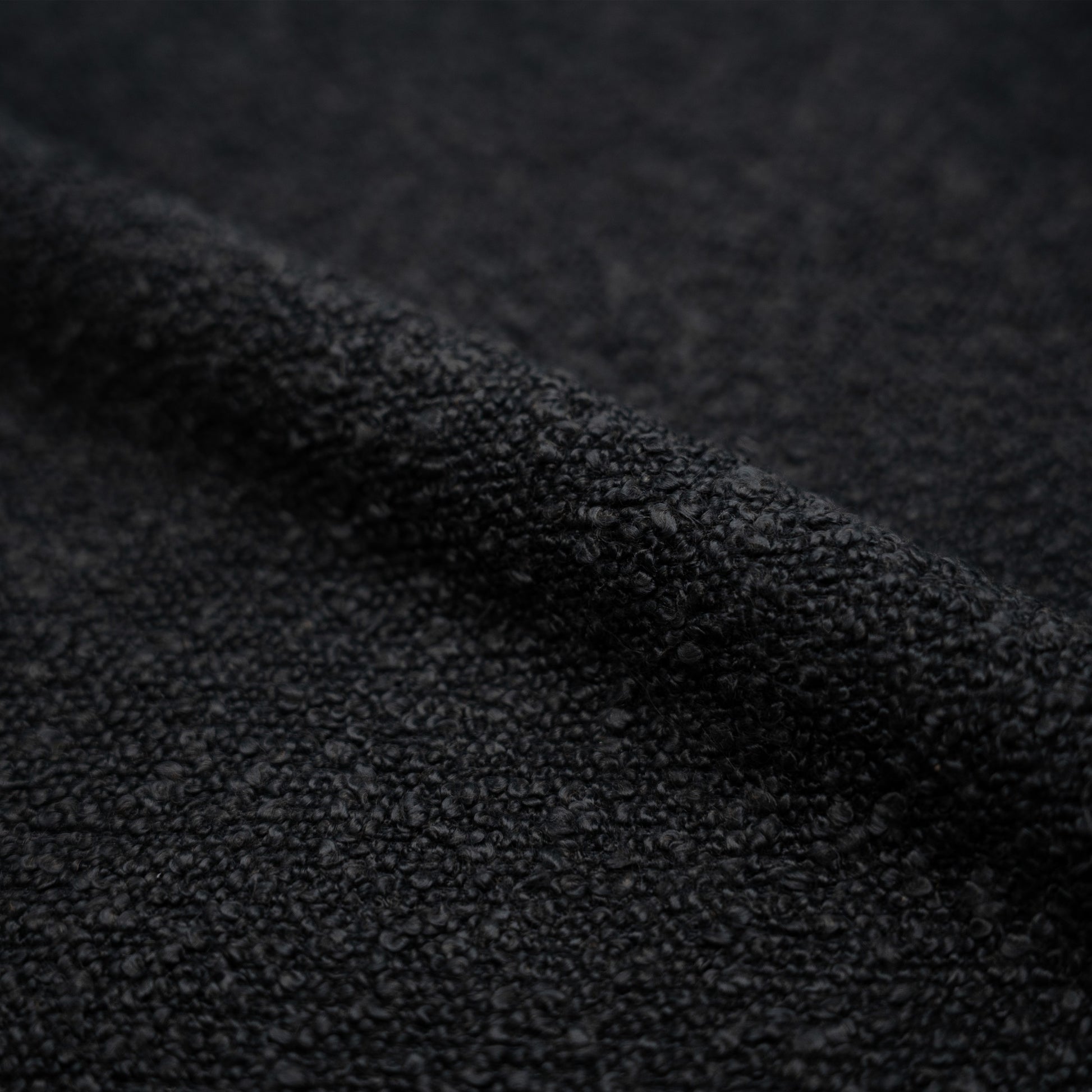 tissu bouclette noir chaise de bar