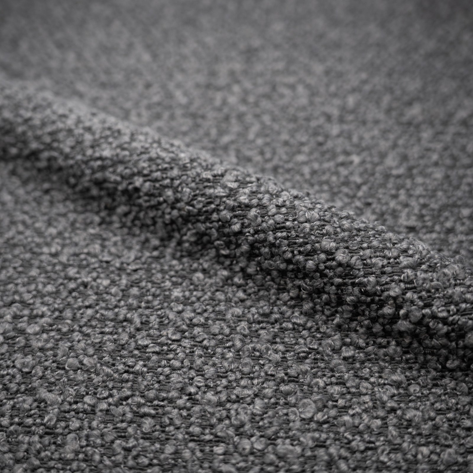 tissu gris boucle chaise de bar misty lot de 2