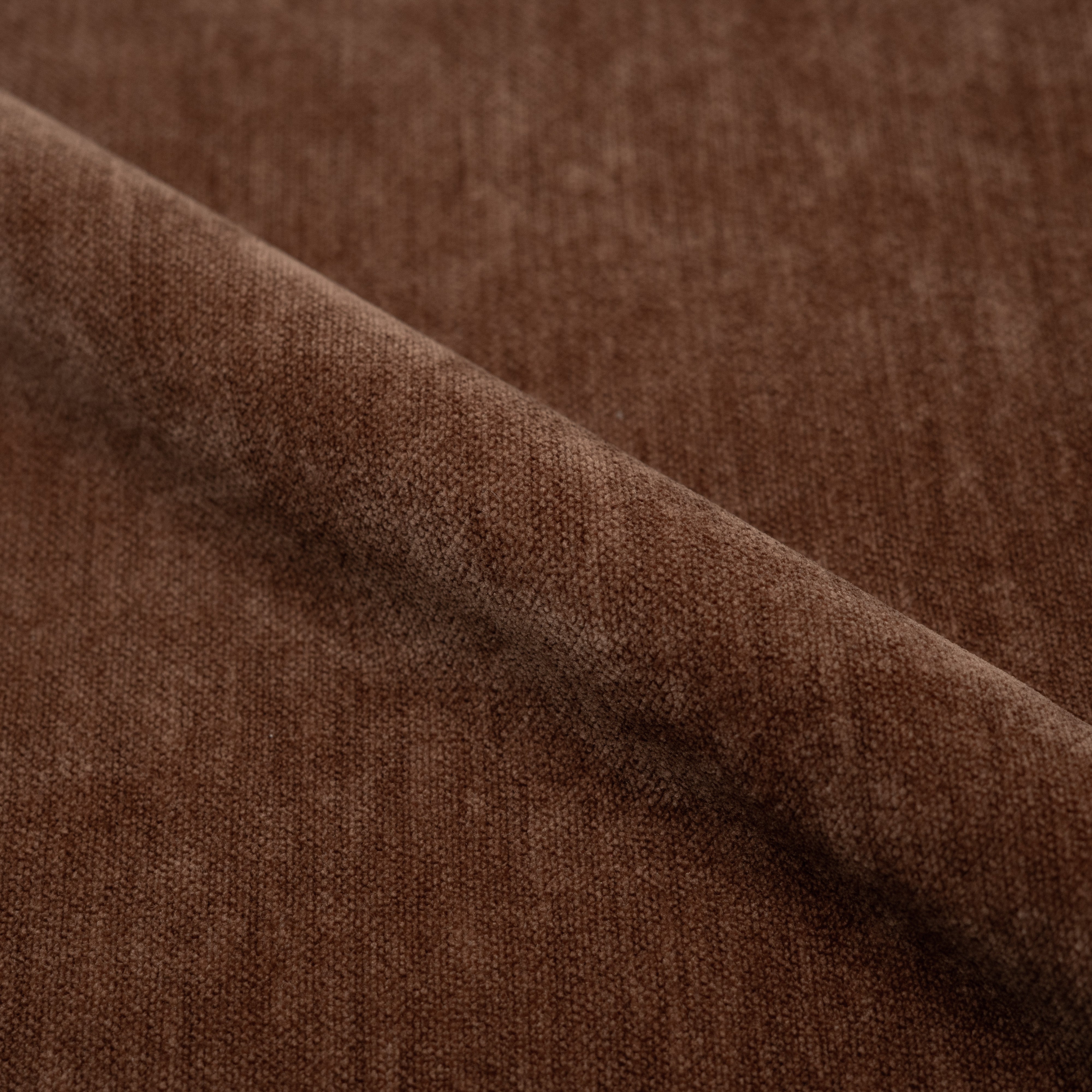 Drehstuhl Ricci aus braunem Veloursstoff