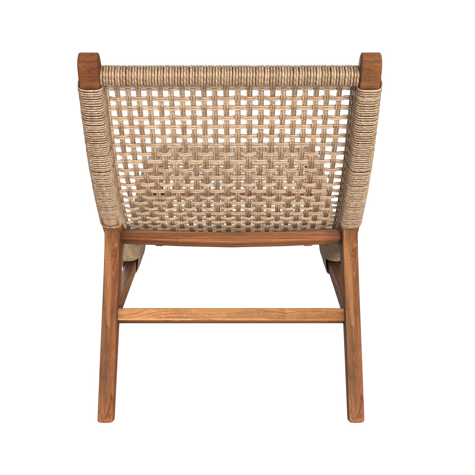 transat bruna en bois de teck et jacinthe d eau synthetique