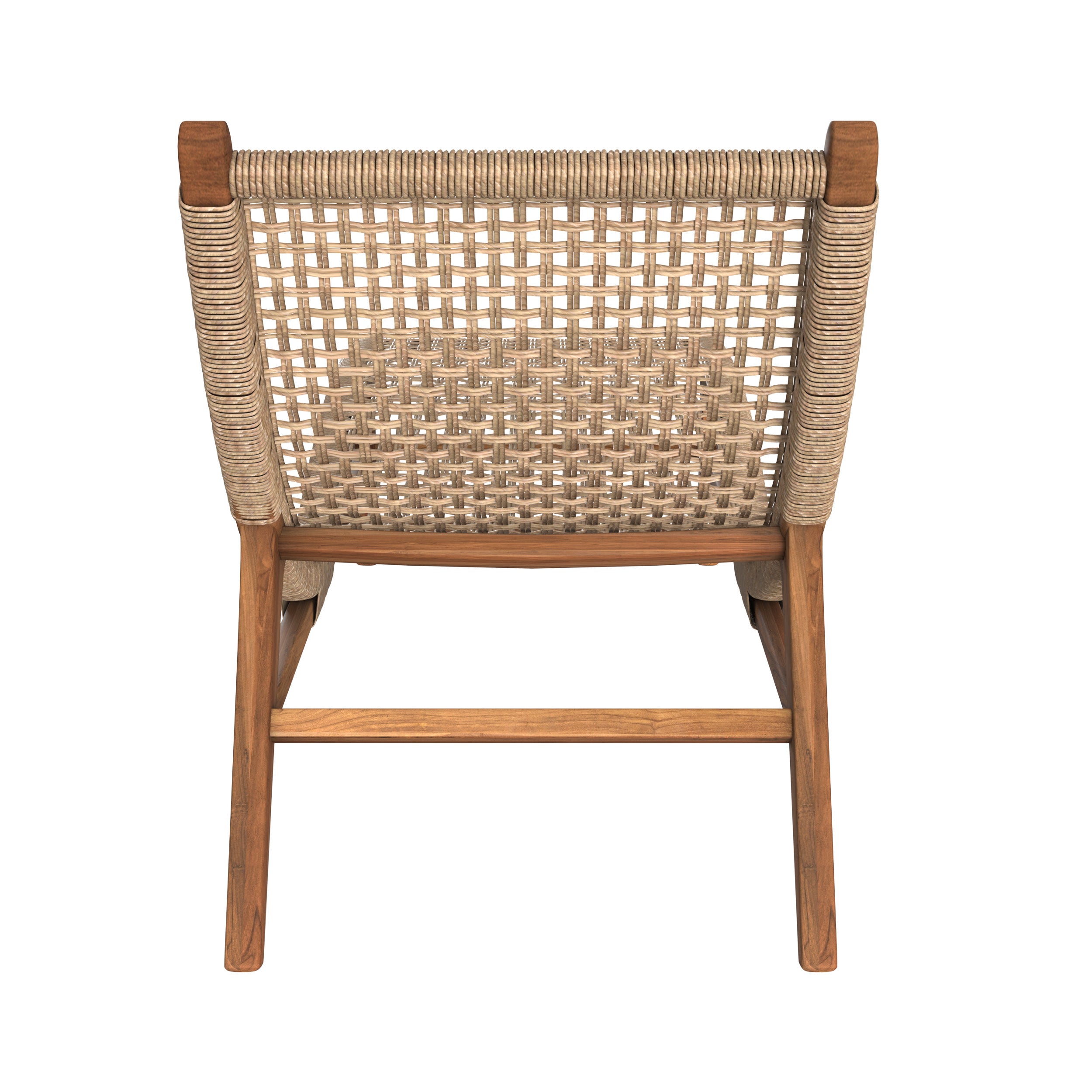 transat bruna en bois de teck et jacinthe d eau synthetique