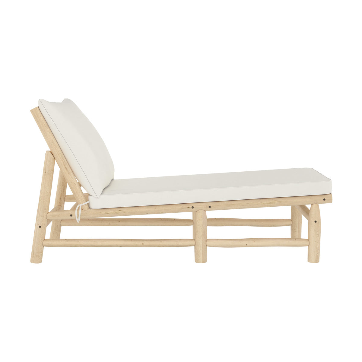 transat de jardin avec matelas blanc makam
