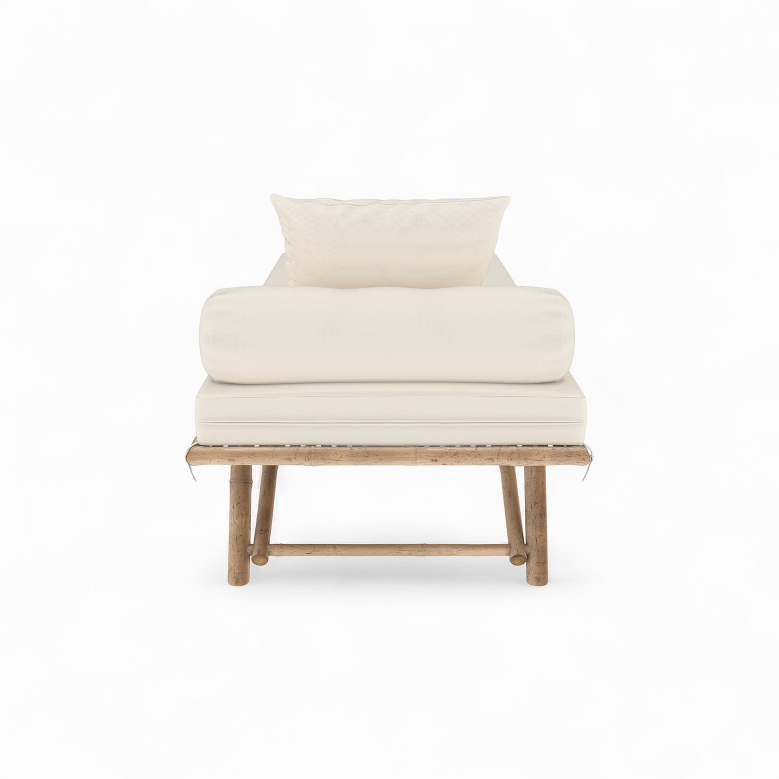 transat de jardin avec matelas blanc vadella