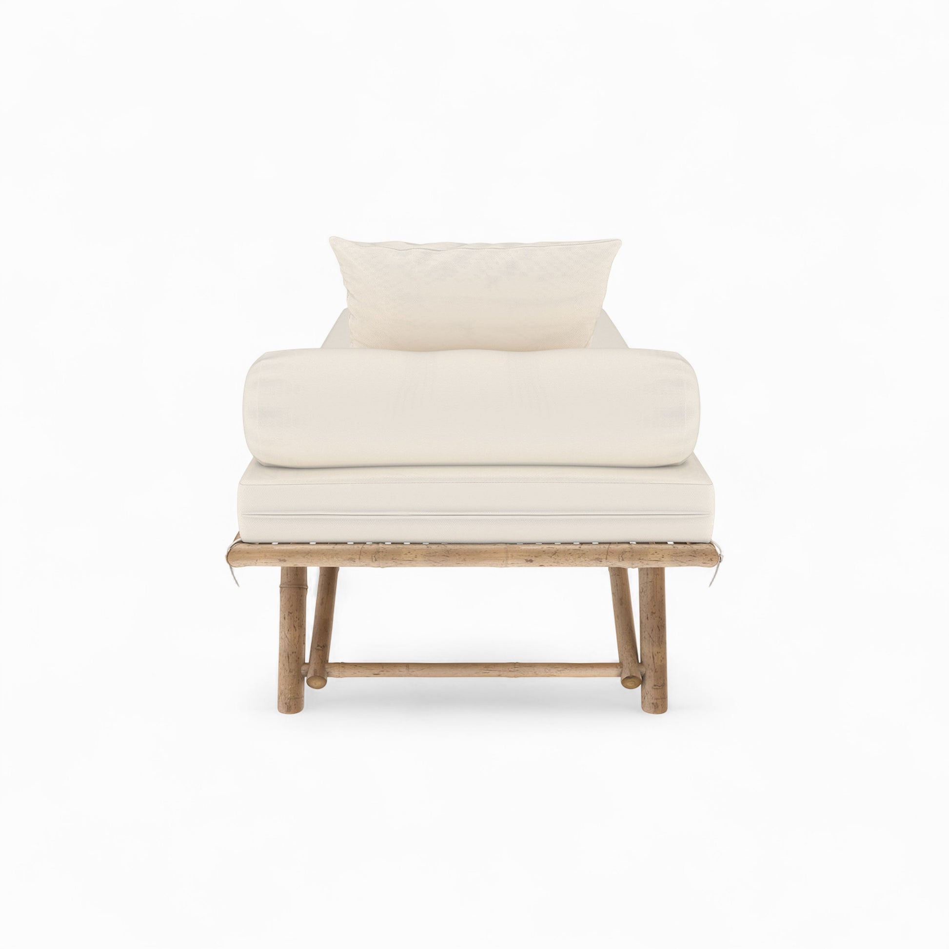 transat de jardin avec matelas blanc vadella