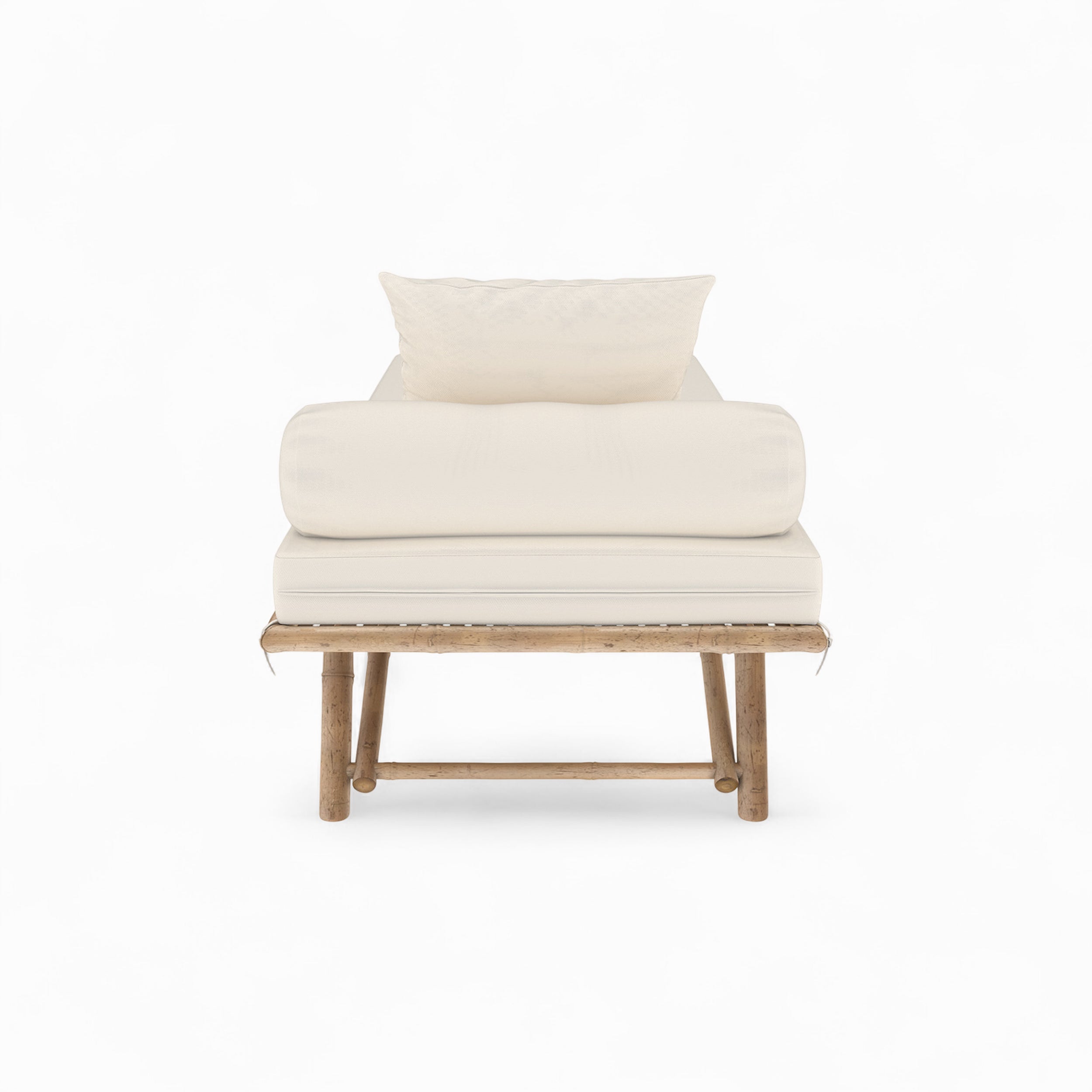 transat de jardin avec matelas blanc vadella