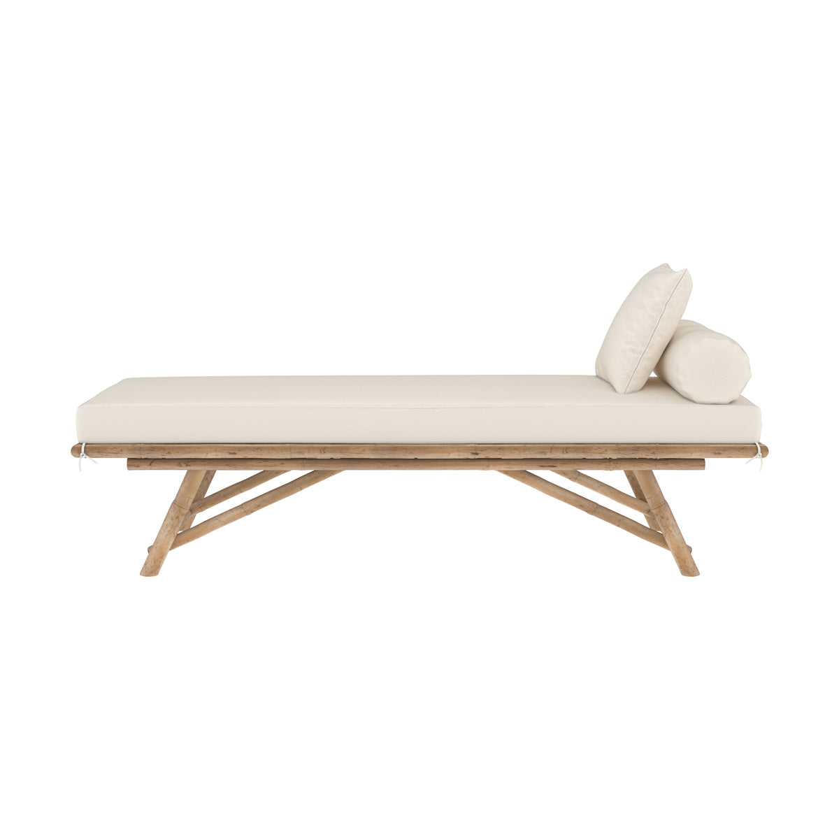 transat de jardin vadella avec matelas blanc