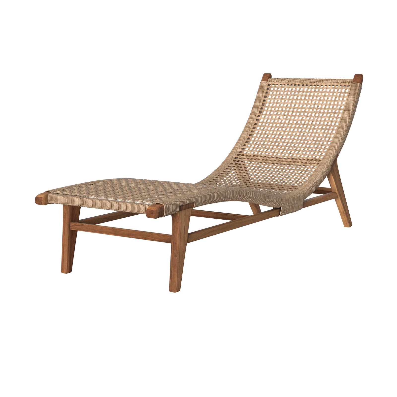 transat en bois de teck bruna et jacinthe d eau synthetique