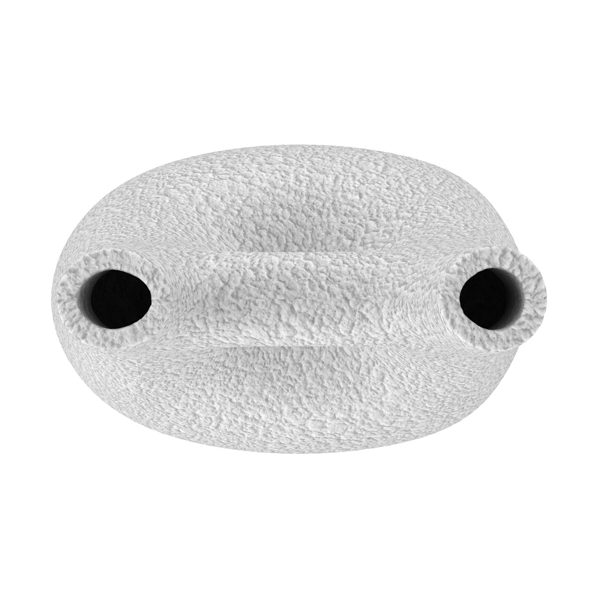 vase decoratif blanc crus en terre cuite