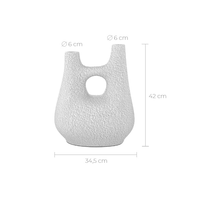 vase decoratif cruz blanc h 42 cm