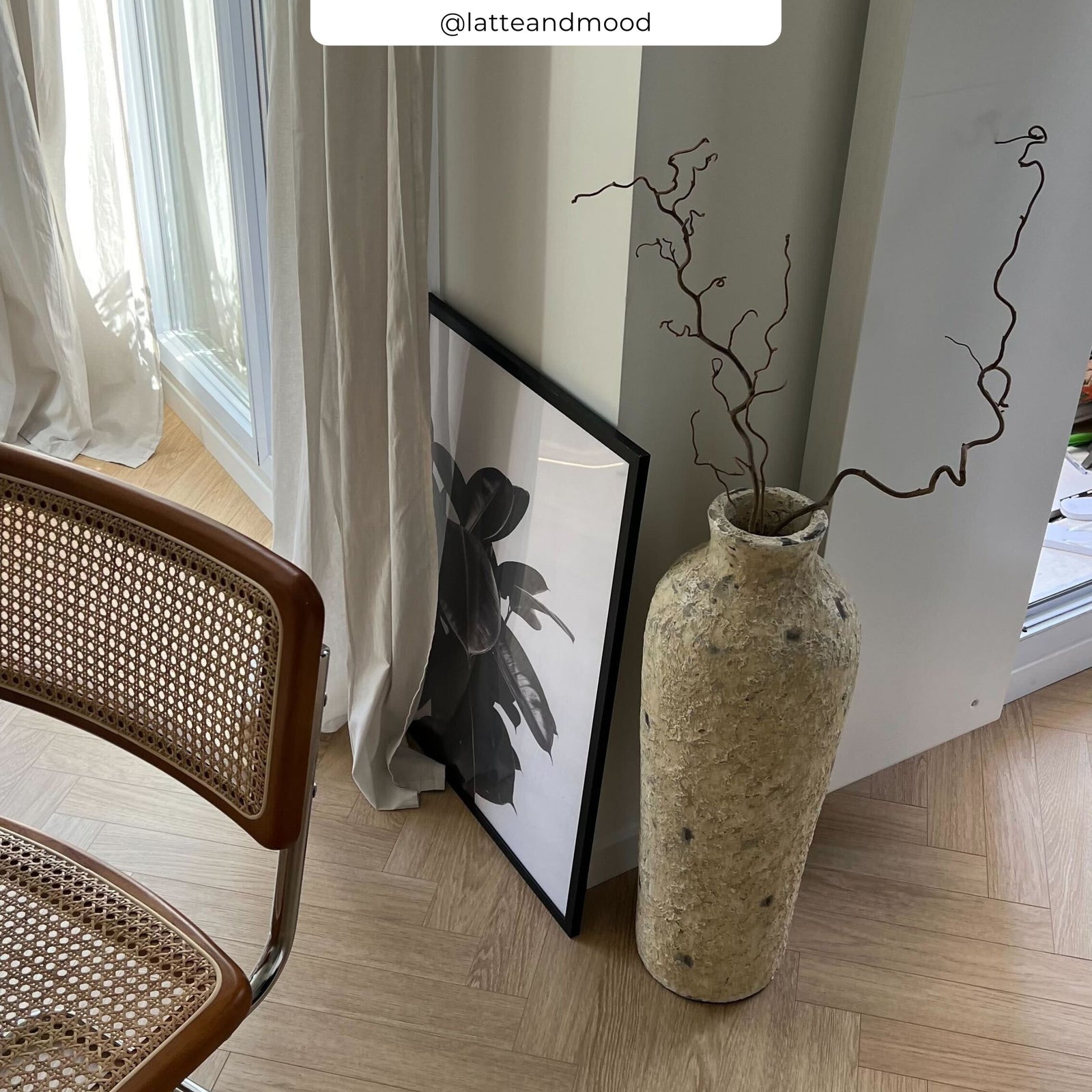 vase en terre cuite blanc casse oana