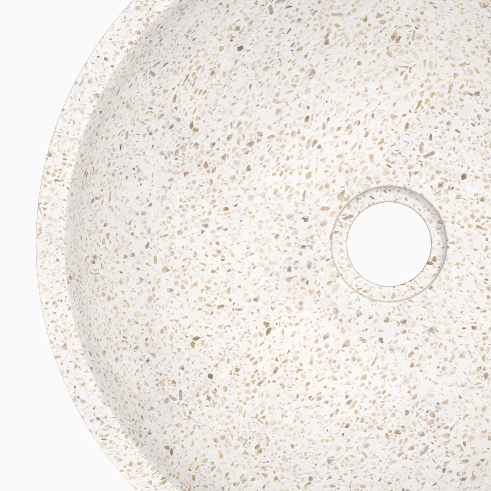 vasque ronde lysea terrazzo blanc mouchete rendez vous deco