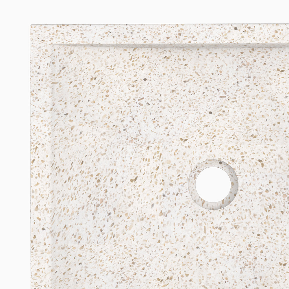 vasque salle de bain blanc terrazzo lysea rectangulaire