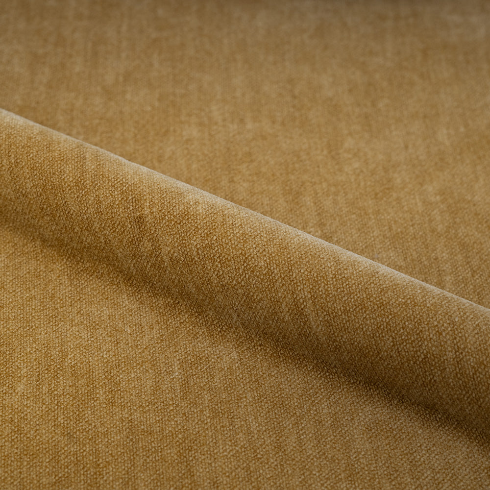 Rocking chair Alvin en tissu jaune moutarde