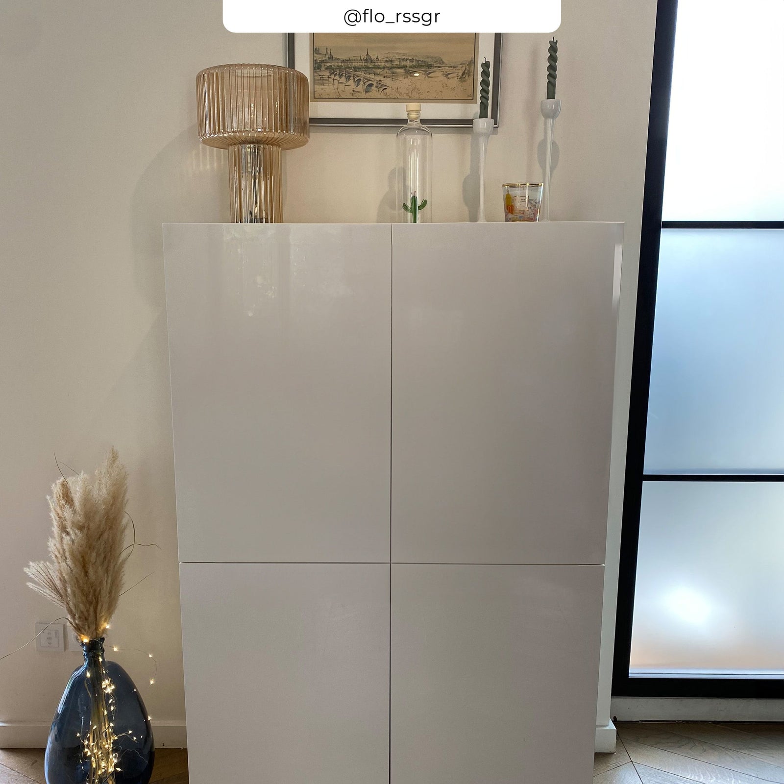 verra lampe a poser en verre cannele