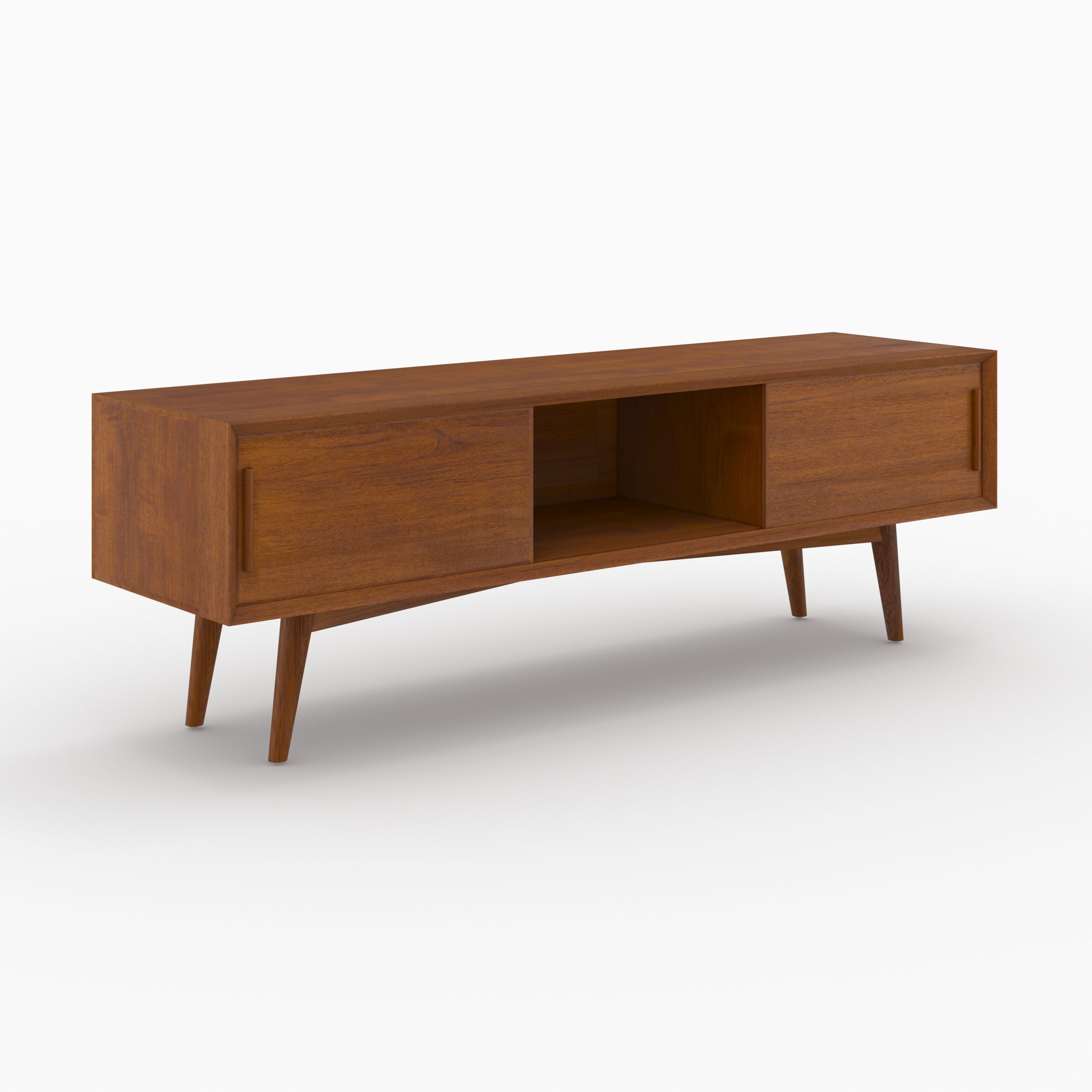 waya meuble tv en teck massif 150cm rendez vous deco