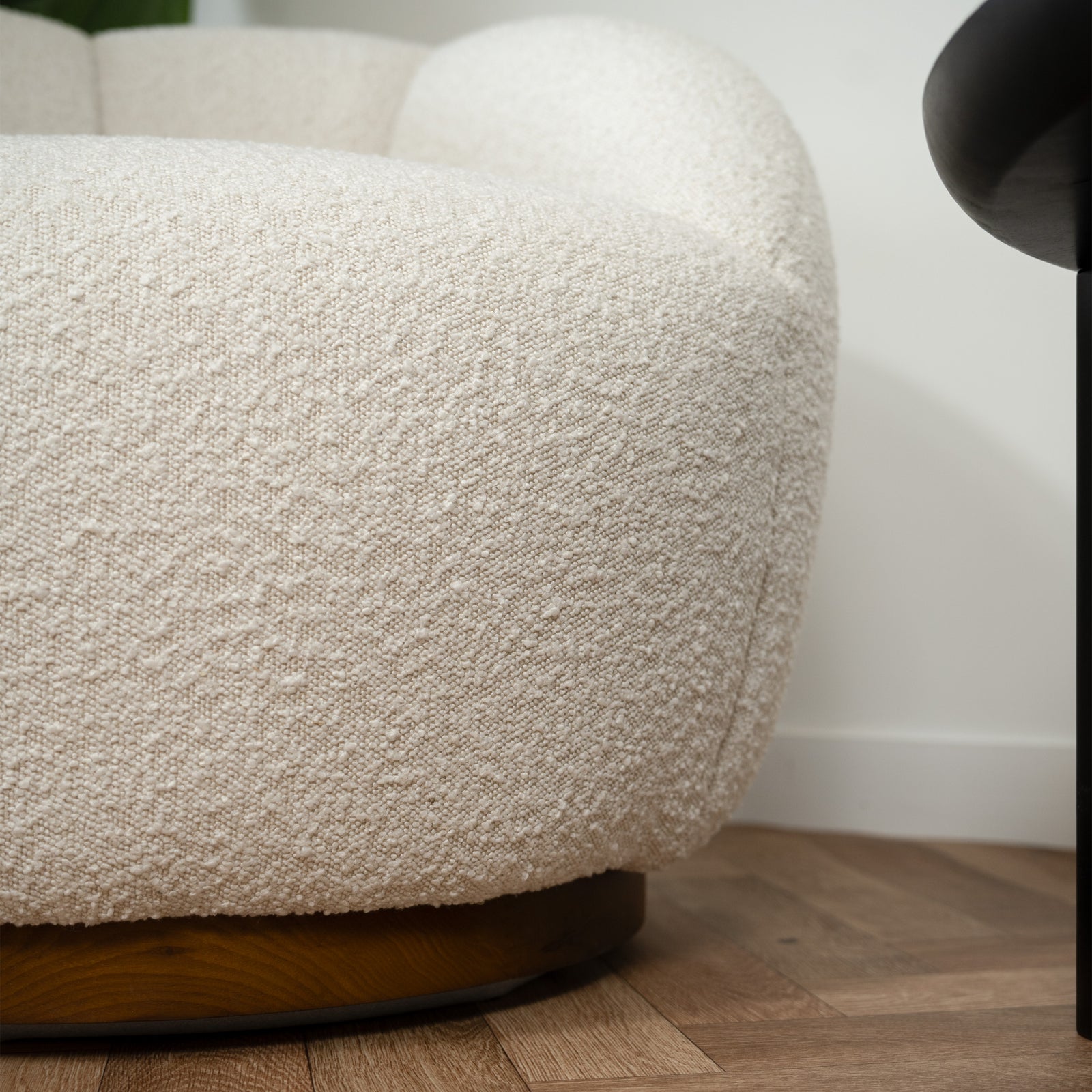 yse fauteuil blanc tissu boucle blanc