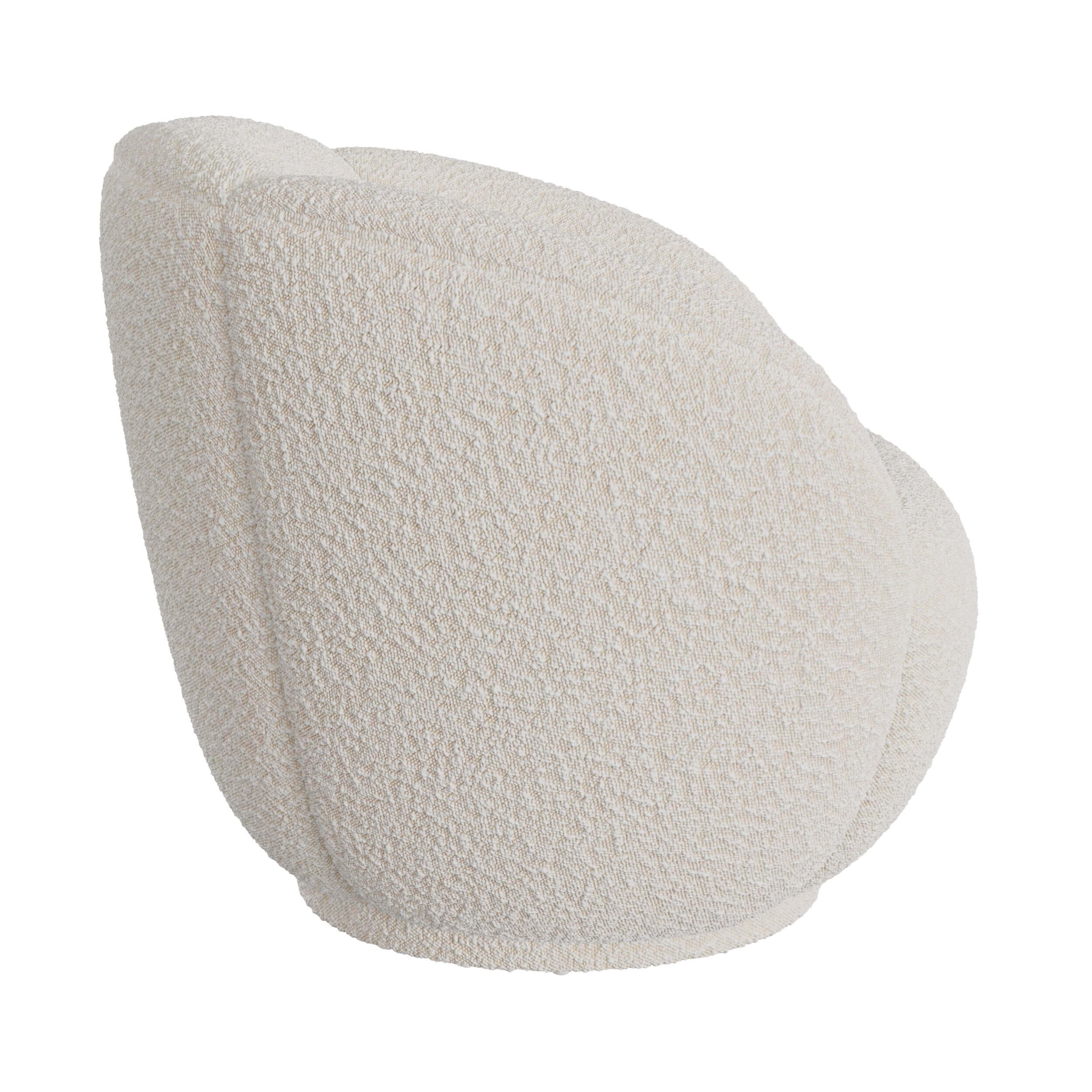 yse fauteuil en tissu boucle blanc confortable
