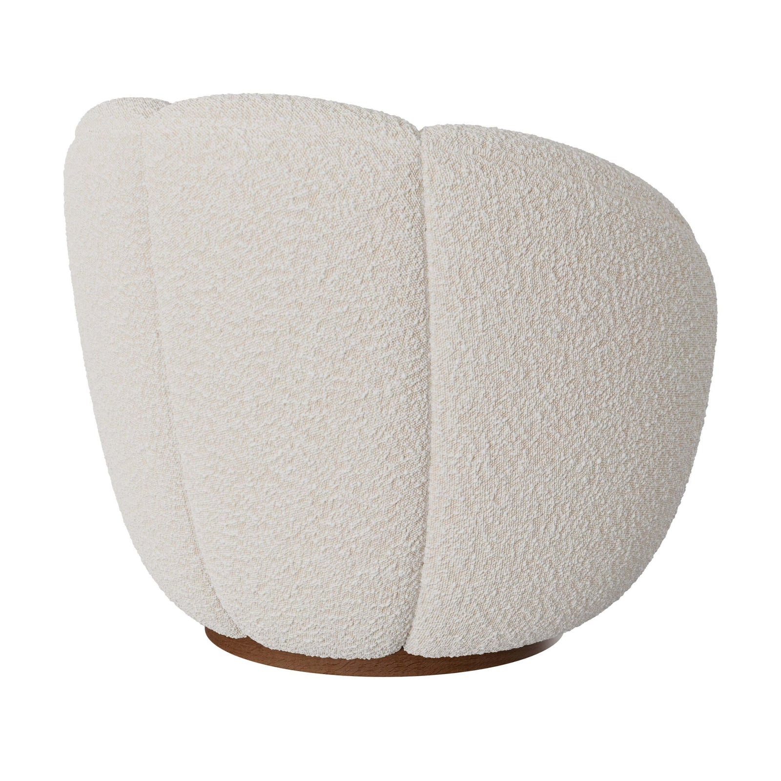 yse fauteuil pivotant tissu boucle blanc