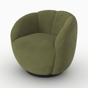 yse fauteuil velours vert pivotant style confort