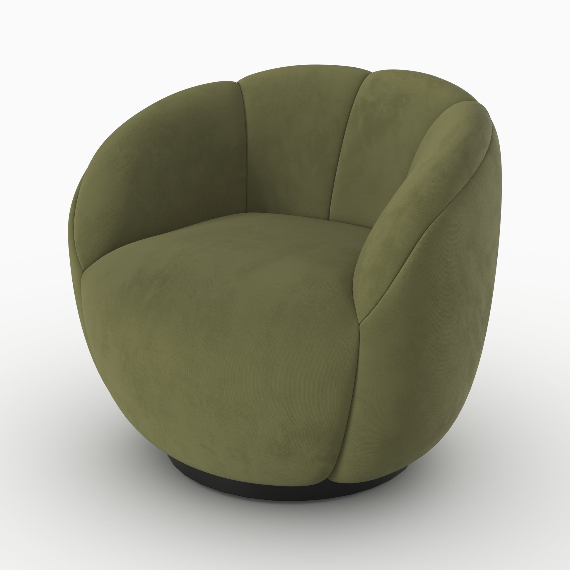 yse fauteuil velours vert pivotant style confort