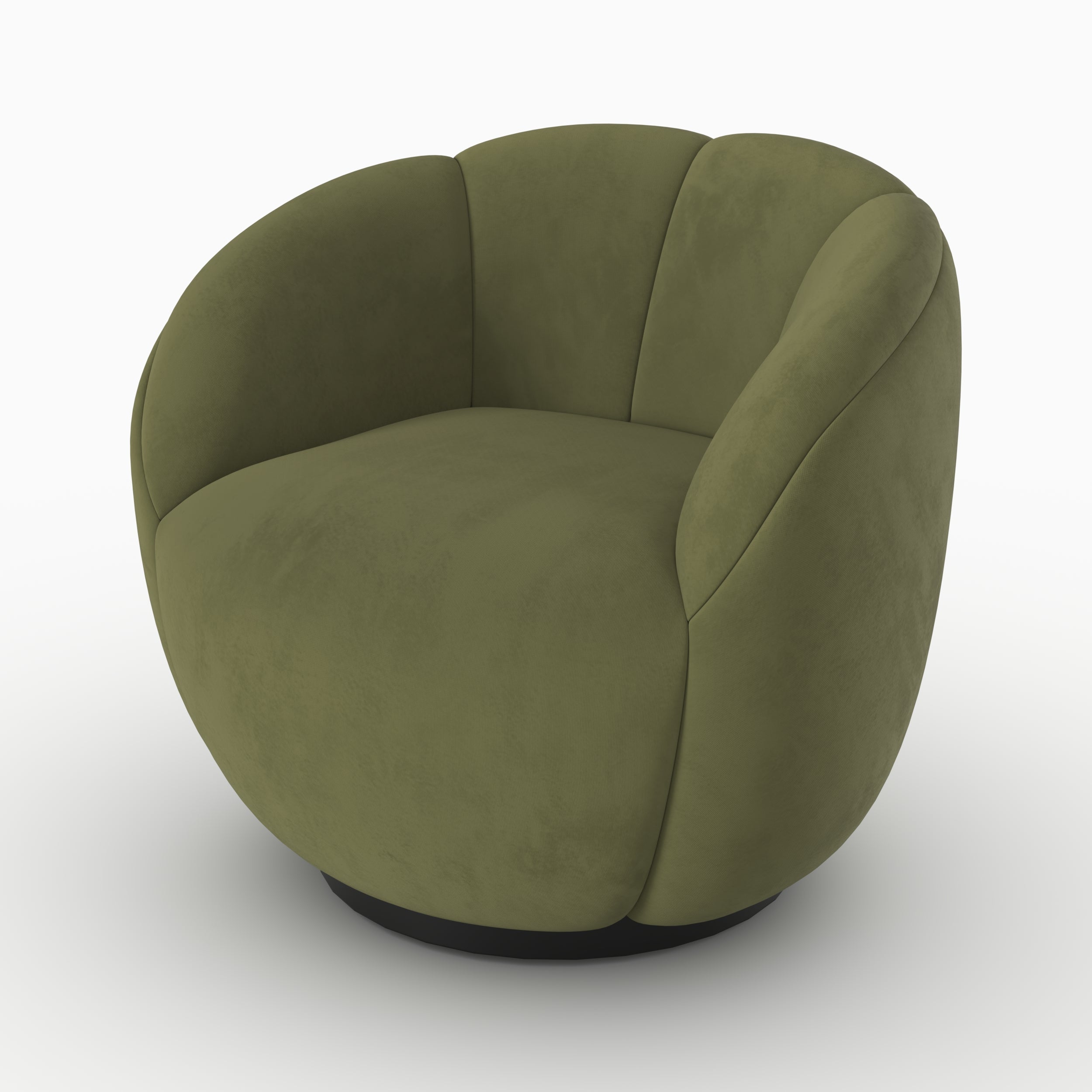 yse fauteuil velours vert pivotant style confort