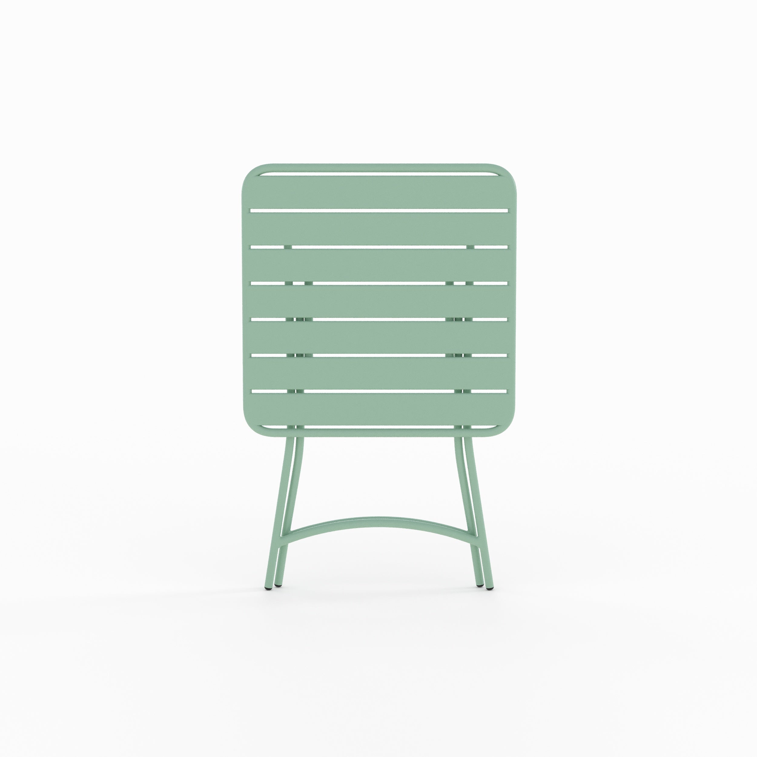 yumi table de jardin en metal vert 2 personnes