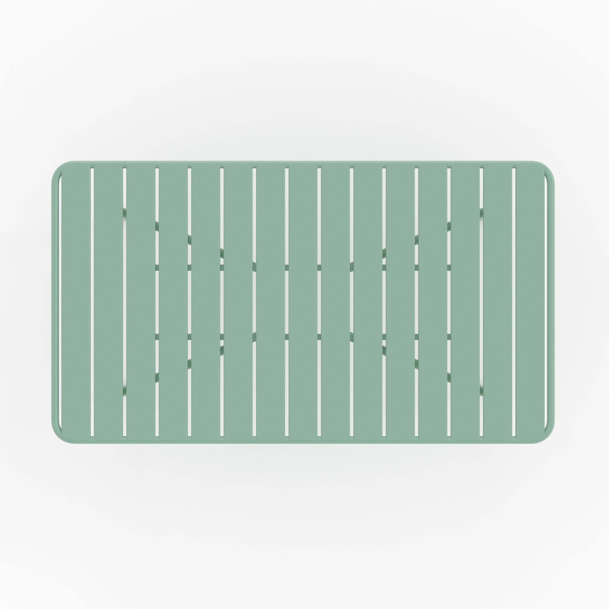 yumi table de jardin en metal vert 6 personnes