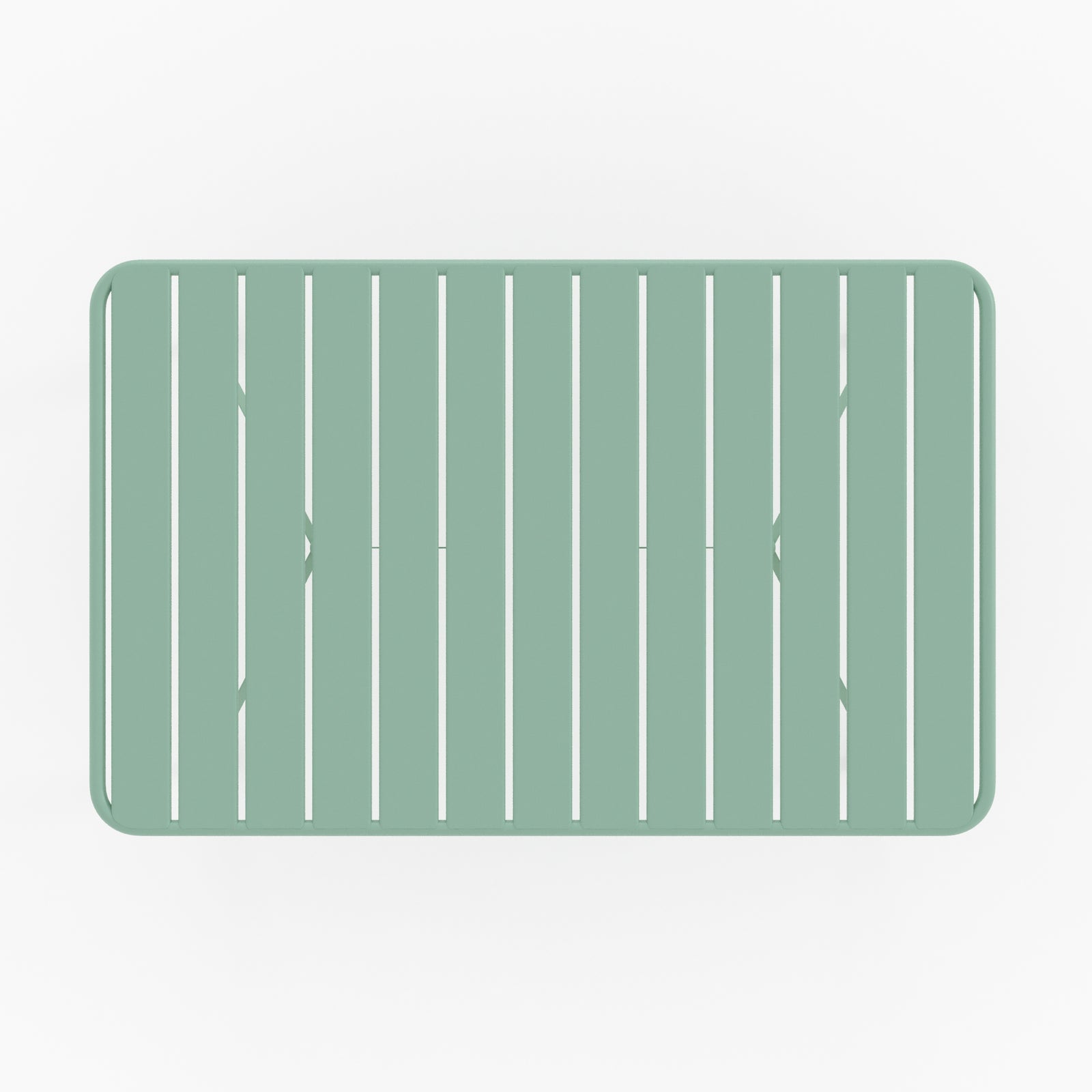 yumi table de jardin en metal vert pliante 4 personnes